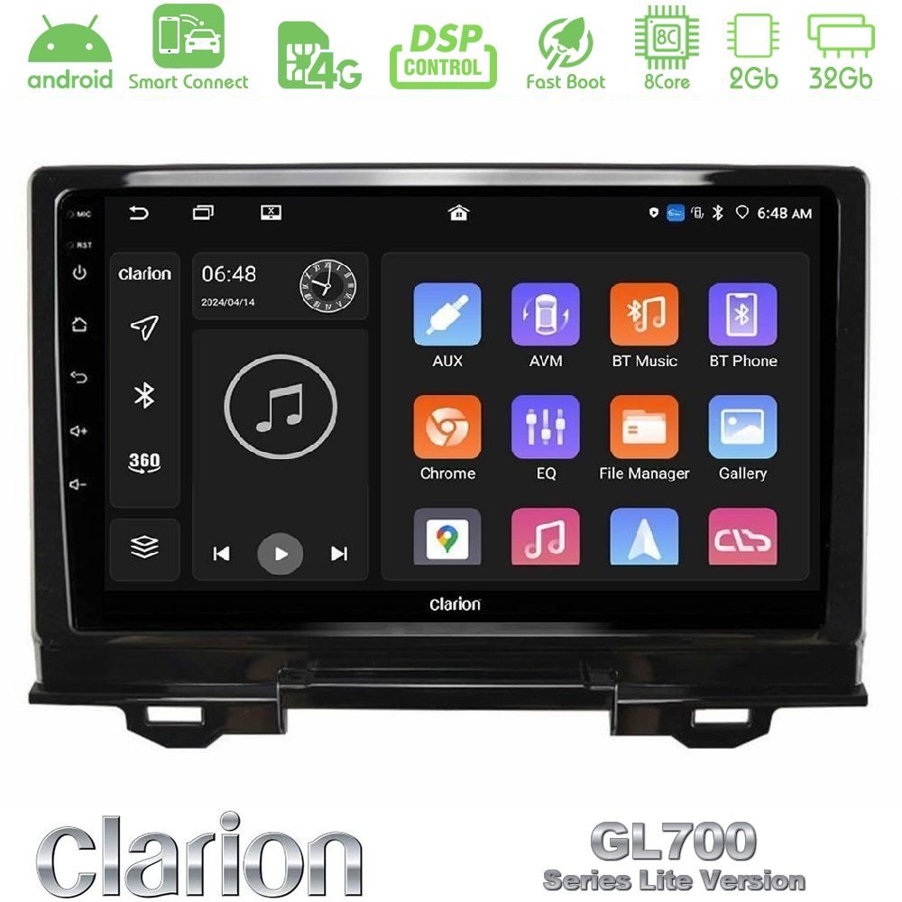 Clarion GL700 Lite Series 8Core Android ClarionOS 2+32GB Honda HR-V 2021-> Navigation Multimedia Tablet 9" Με Carplay & Android Auto