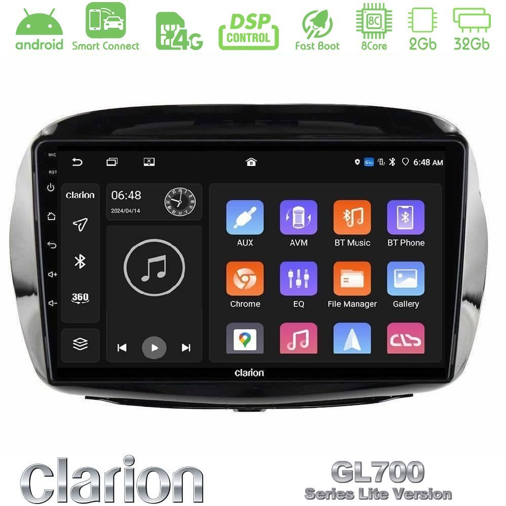 Clarion GL700 Lite Series 8Core Android ClarionOS 2+32GB Honda FR-V 2004-2009 Navigation Multimedia Tablet 10" Με Carplay & Android Auto