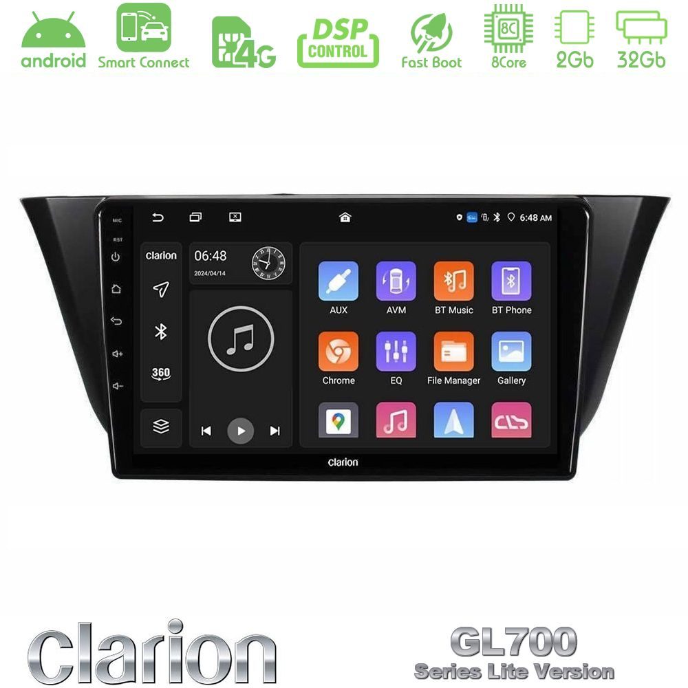 Clarion GL700 Lite Series 8Core Android ClarionOS 2+32GB Iveco Daily 2014-2025 Navigation Multimedia Tablet 9" Με Carplay & Android Auto
