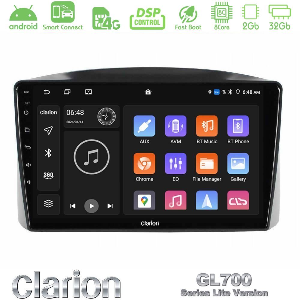 Clarion GL700 Lite Series Jeep Grand Cherokee 2005-2007 8Core Android ClarionOS 2+32GB Navigation Multimedia Tablet 10" Με Carplay & Android Auto Με Carplay & Android Auto