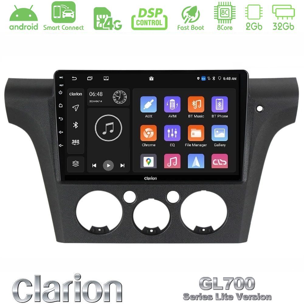 Clarion GL700 Lite Series 8Core Android ClarionOS 2+32GB Mitsubishi Outlander 2002 – 2007 Navigation Multimedia Tablet 10" Με Carplay & Android Auto