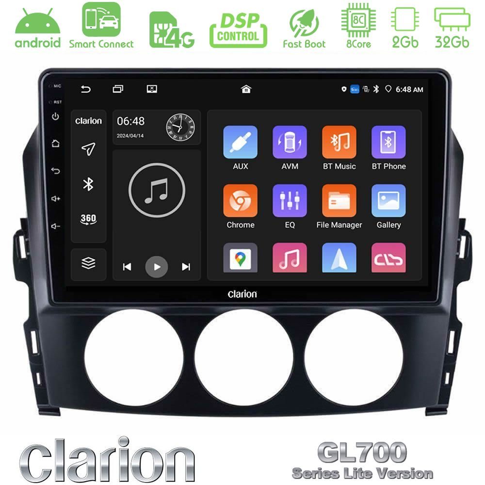 Clarion GL700 Lite Series 8Core Android ClarionOS 2+32GB Mazda MX-5 2006-2008 Navigation Multimedia Tablet 9" Με Carplay & Android Auto