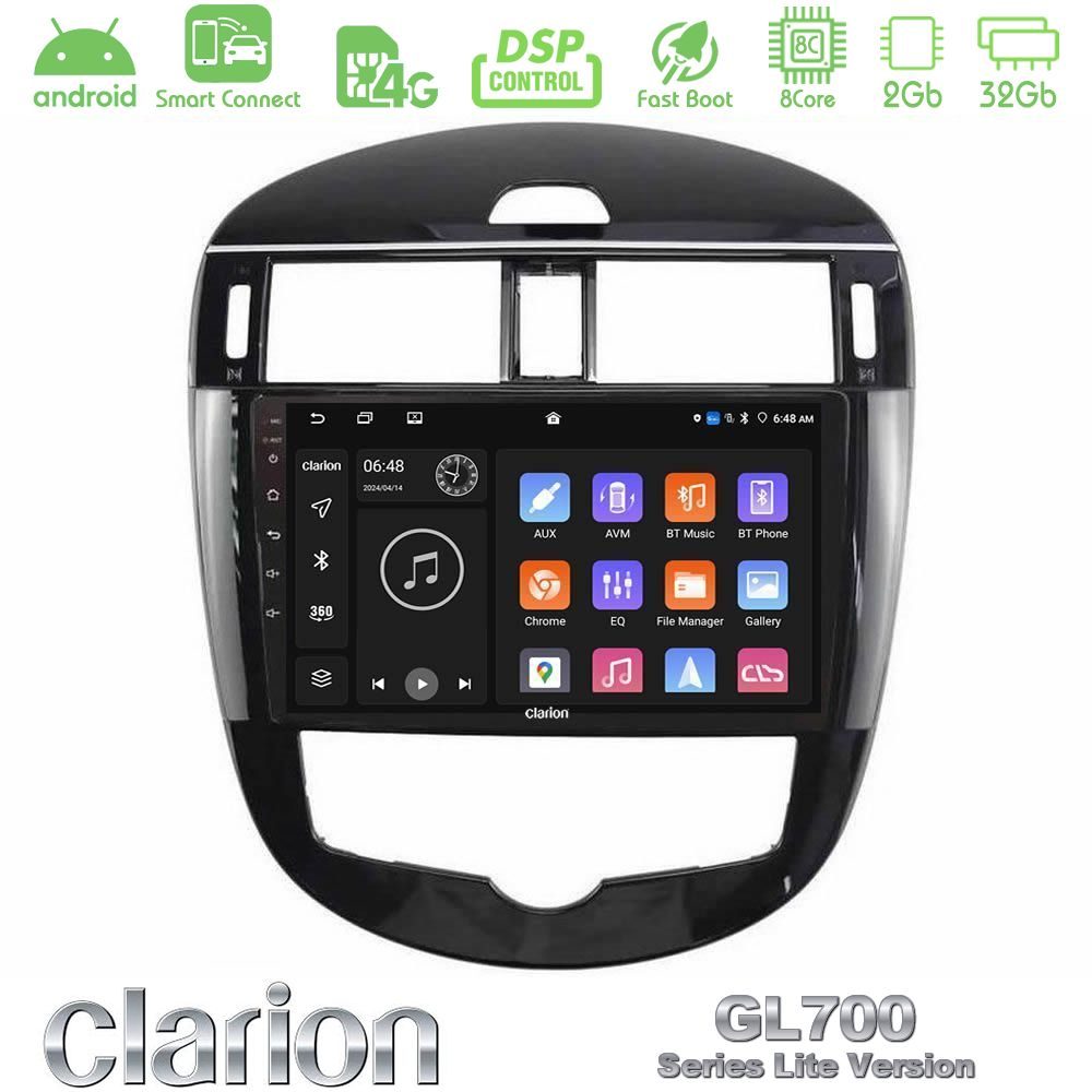 Clarion GL700 Lite Series 8Core Android ClarionOS 2+32GB Nissan Pulsar 2015-2018 Navigation Multimedia Tablet 9" Με Carplay & Android Auto