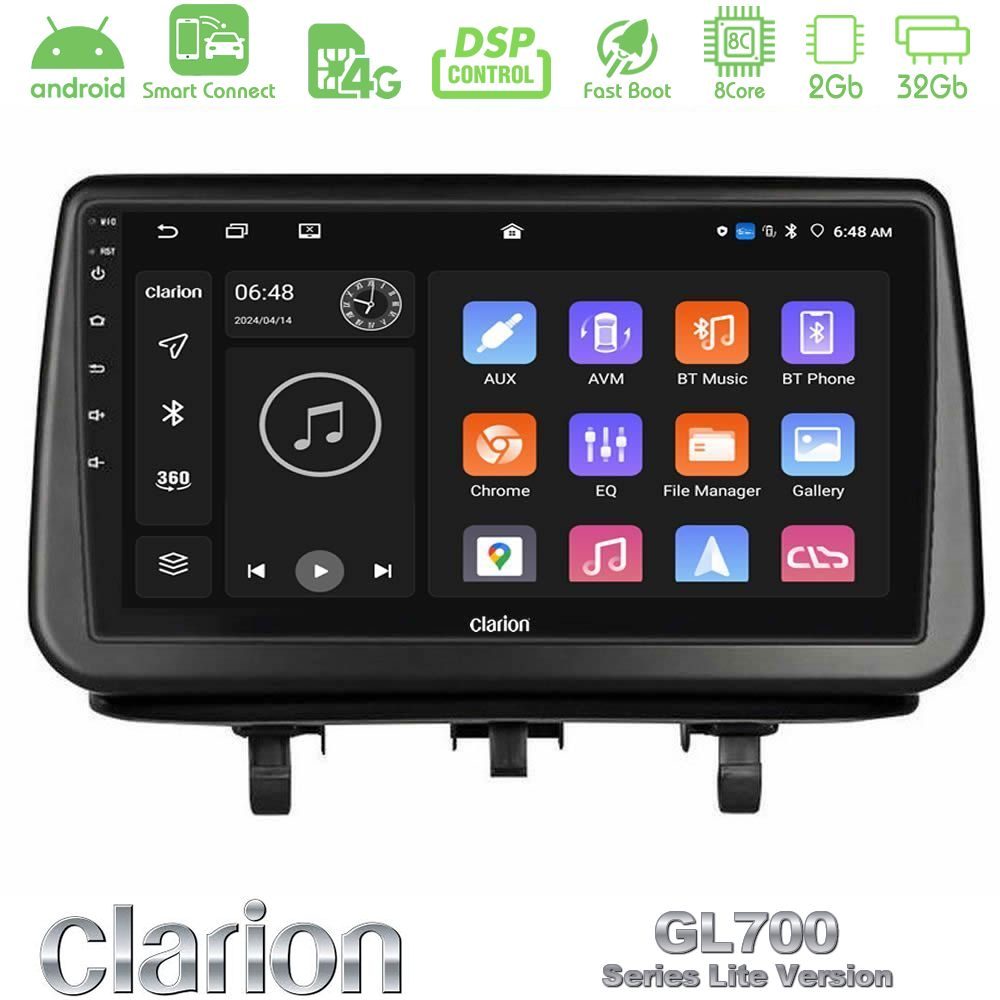 Clarion GL700 Lite Series Opel Meriva B 2010-2017 8Core Android ClarionOS 2+32GB Navigation Multimedia Tablet 9" Με Carplay & Android Auto