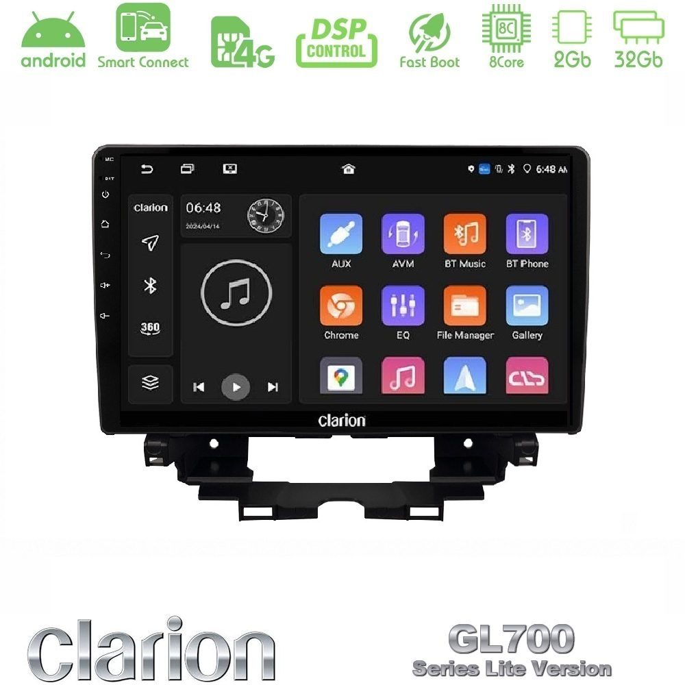 Clarion GL700 Lite Series 8Core Android ClarionOS 2+32GB Renault Kangoo / Nissan Townstar 2022-> Navigation Multimedia Tablet 10" Με Carplay & Android Auto