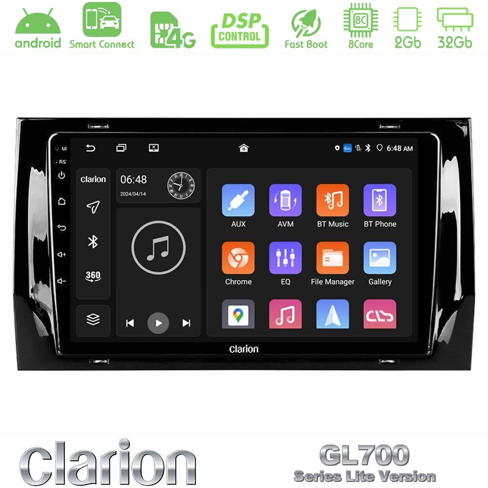 Clarion GL700 Lite Series 8Core Android ClarionOS 2+32GB Skoda Kodiaq/Karoq 2017-> Navigation Multimedia Tablet 10" Με Carplay & Android Auto