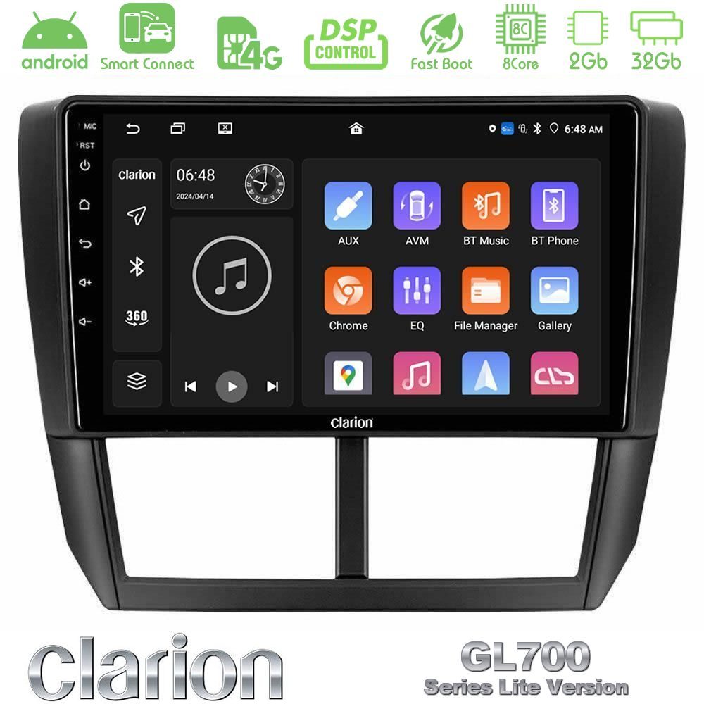 Clarion GL700 Lite Series 8Core Android ClarionOS 2+32GB Subaru Forester Navigation Multimedia Tablet 9" Με Carplay & Android Auto