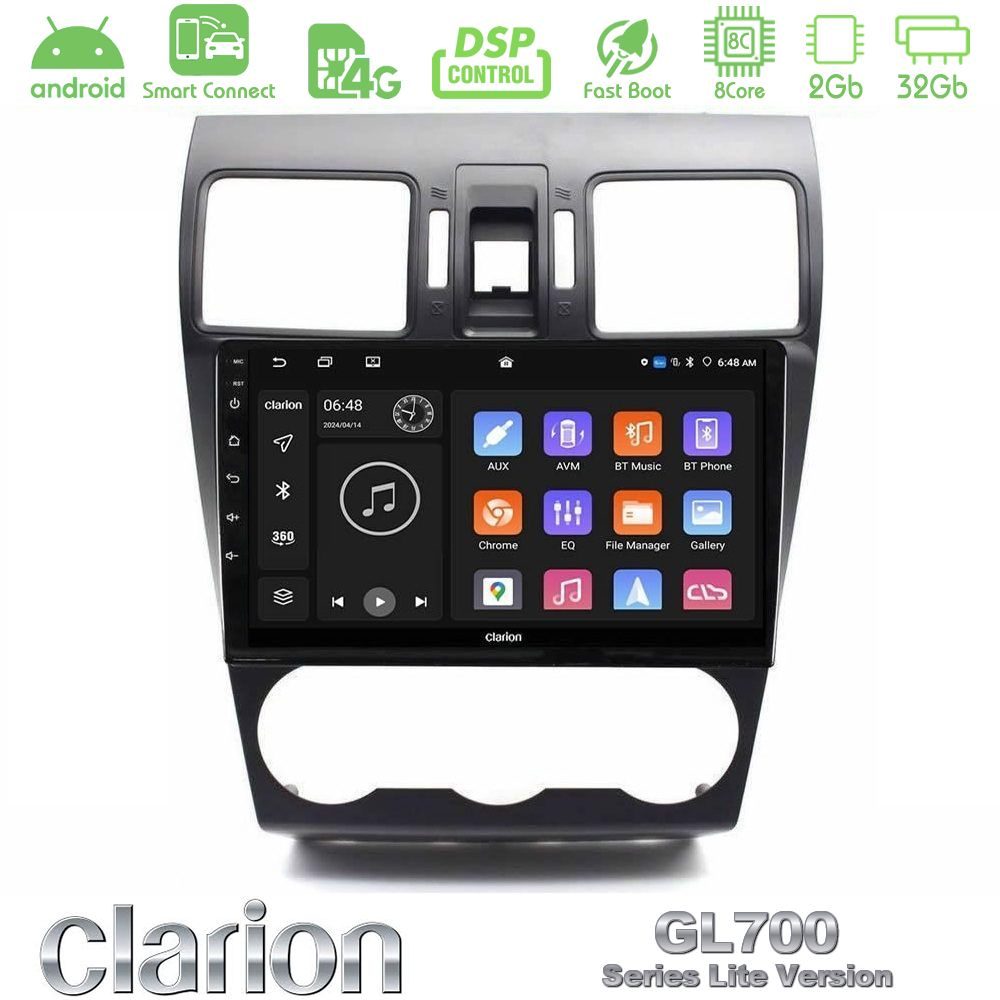 Clarion GL700 Lite Series 8Core Android ClarionOS 2+32GB Subaru Forester 2015-2018 Navigation Multimedia Tablet 9" Με Carplay & Android Auto