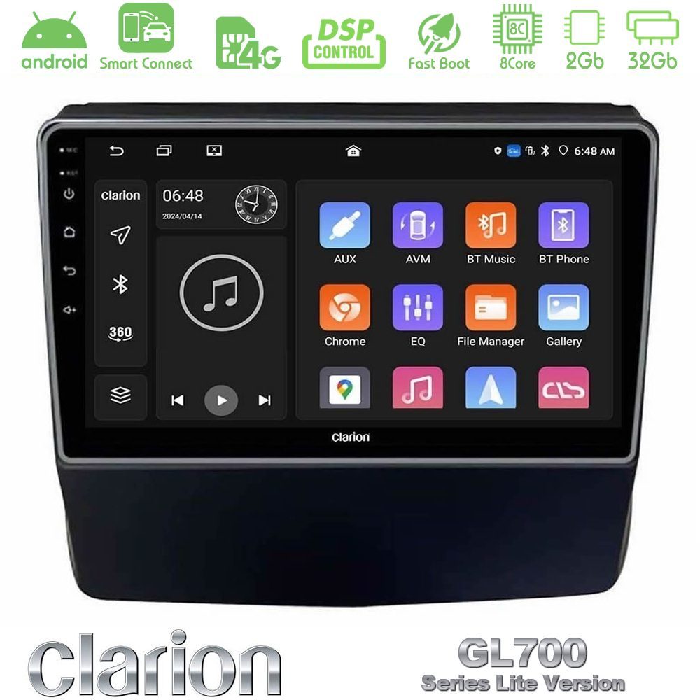 Clarion GL700 Lite Series 8Core Android ClarionOS 2+32GB Subaru Forester/Impreza 2018-2021 Navigation Multimedia Tablet 9" Με Carplay & Android Auto