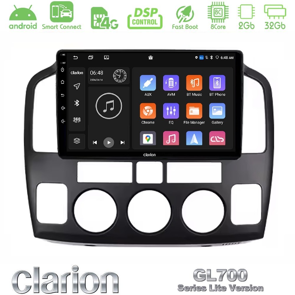 Clarion GL700 Lite Series 8Core Android ClarionOS 2+32GB Suzuki Grand Vitara 2003-2005 Navigation Multimedia Tablet 9" Με Carplay & Android Auto