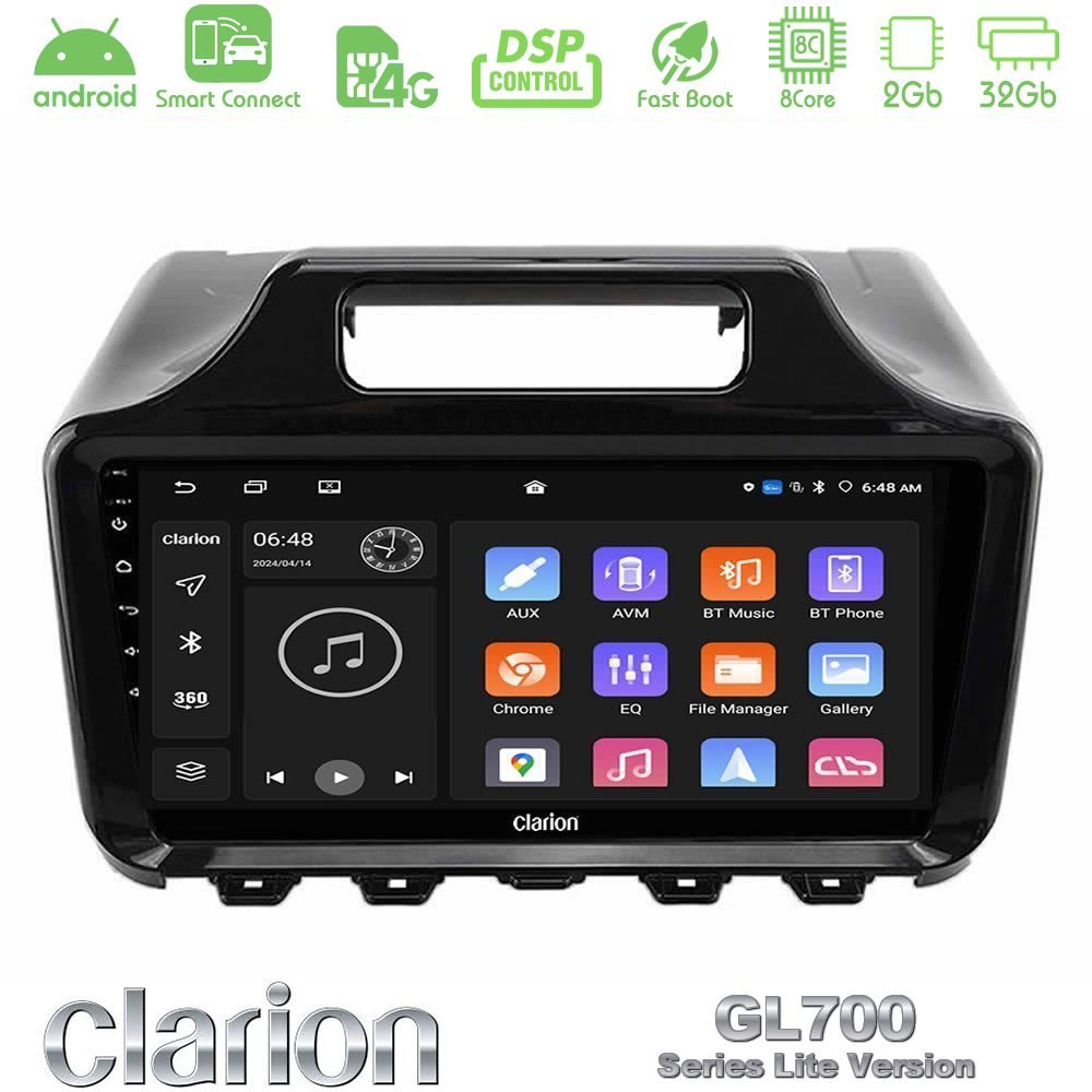Clarion GL700 Lite Series Toyota iQ 2008 – 2015 8Core Android ClarionOS 2+32GB Navigation Multimedia Tablet 9" Με Carplay & Android Auto Με Carplay & Android Auto