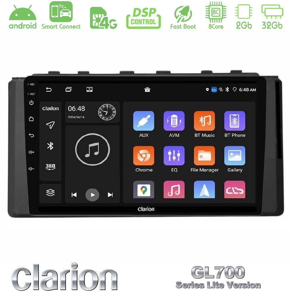 Clarion GL700 Lite Series 8Core Android ClarionOS 2+32GB Subaru BRZ / Toyota GR86 2022-> Navigation Multimedia Tablet 9" Με Carplay & Android Auto