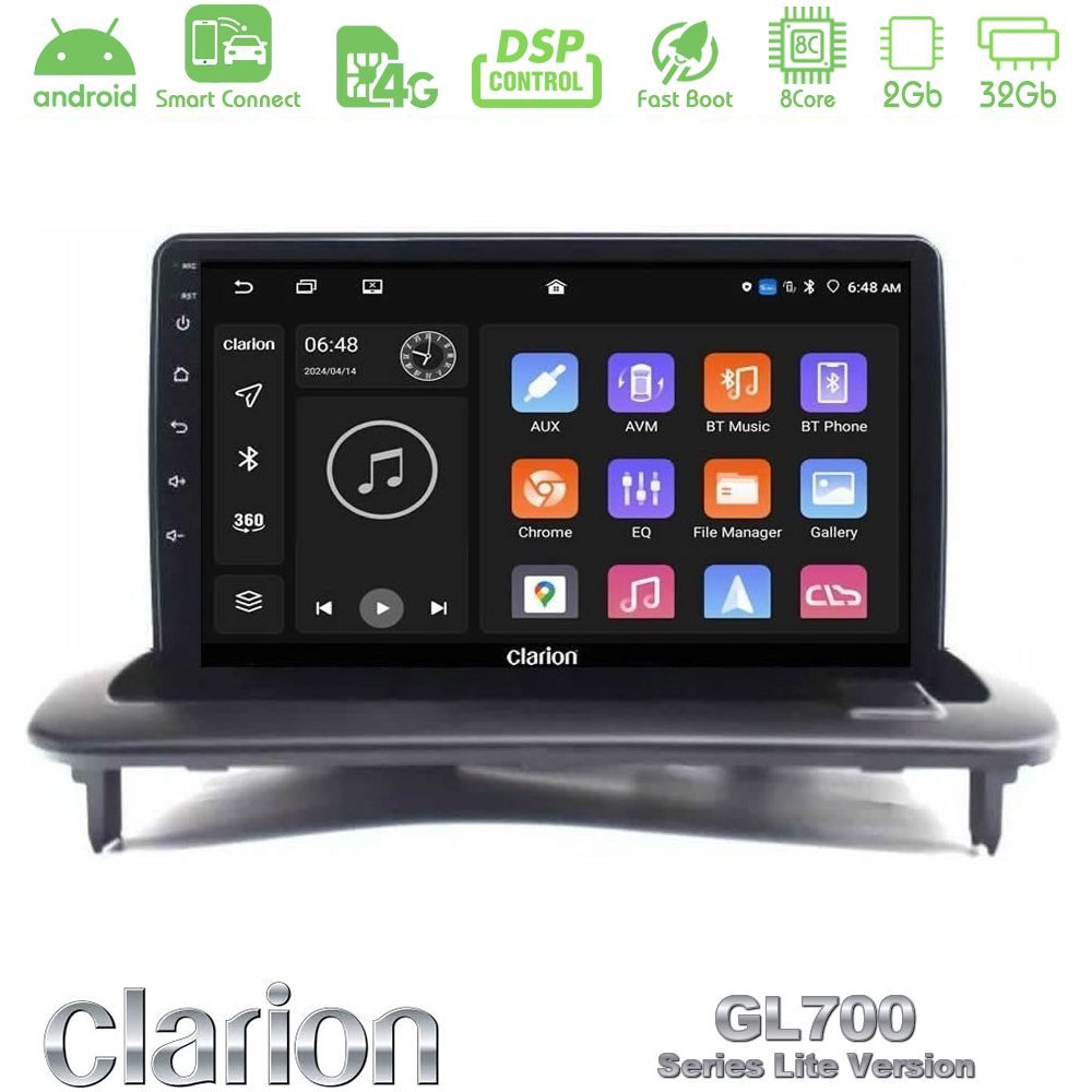 Clarion GL700 Lite Series 8Core Android ClarionOS 2+32GB Volvo S40/C30/C70 Navigation Multimedia Tablet 9" Με Carplay & Android Auto