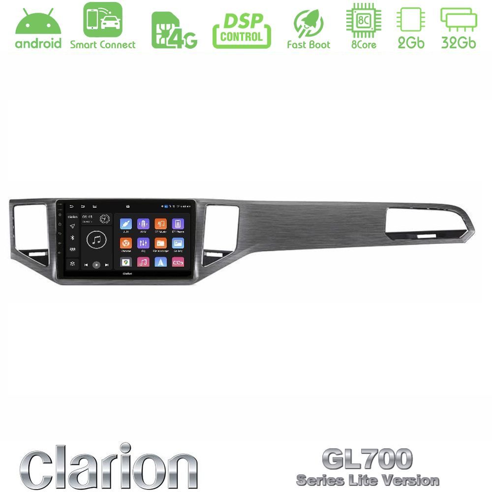 Clarion GL700 Lite Series 8Core Android ClarionOS 2+32GB VW Sportsvan 2014-2020 Navigation Multimedia Tablet 9" Με Carplay & Android Auto