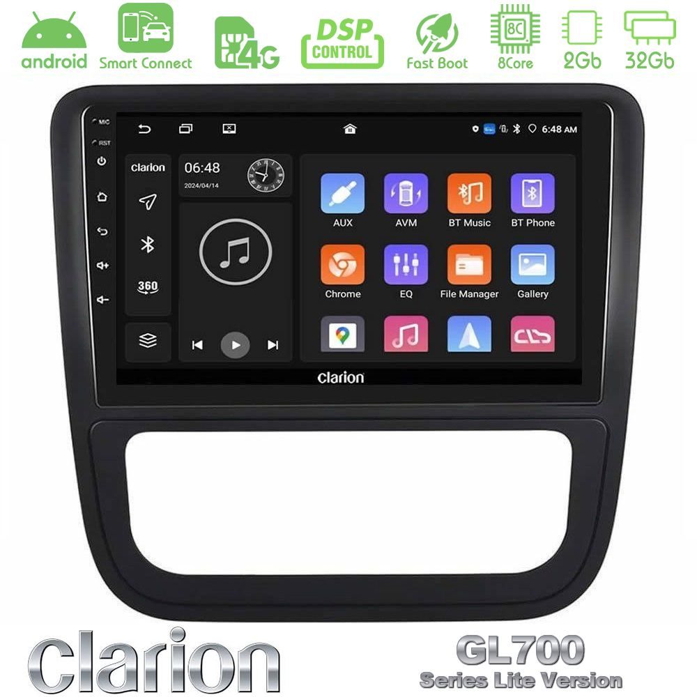 Clarion GL700 Lite Series 8Core Android ClarionOS 2+32GB VW Scirocco 2008-2014 Navigation Multimedia Tablet 9" Με Carplay & Android Auto