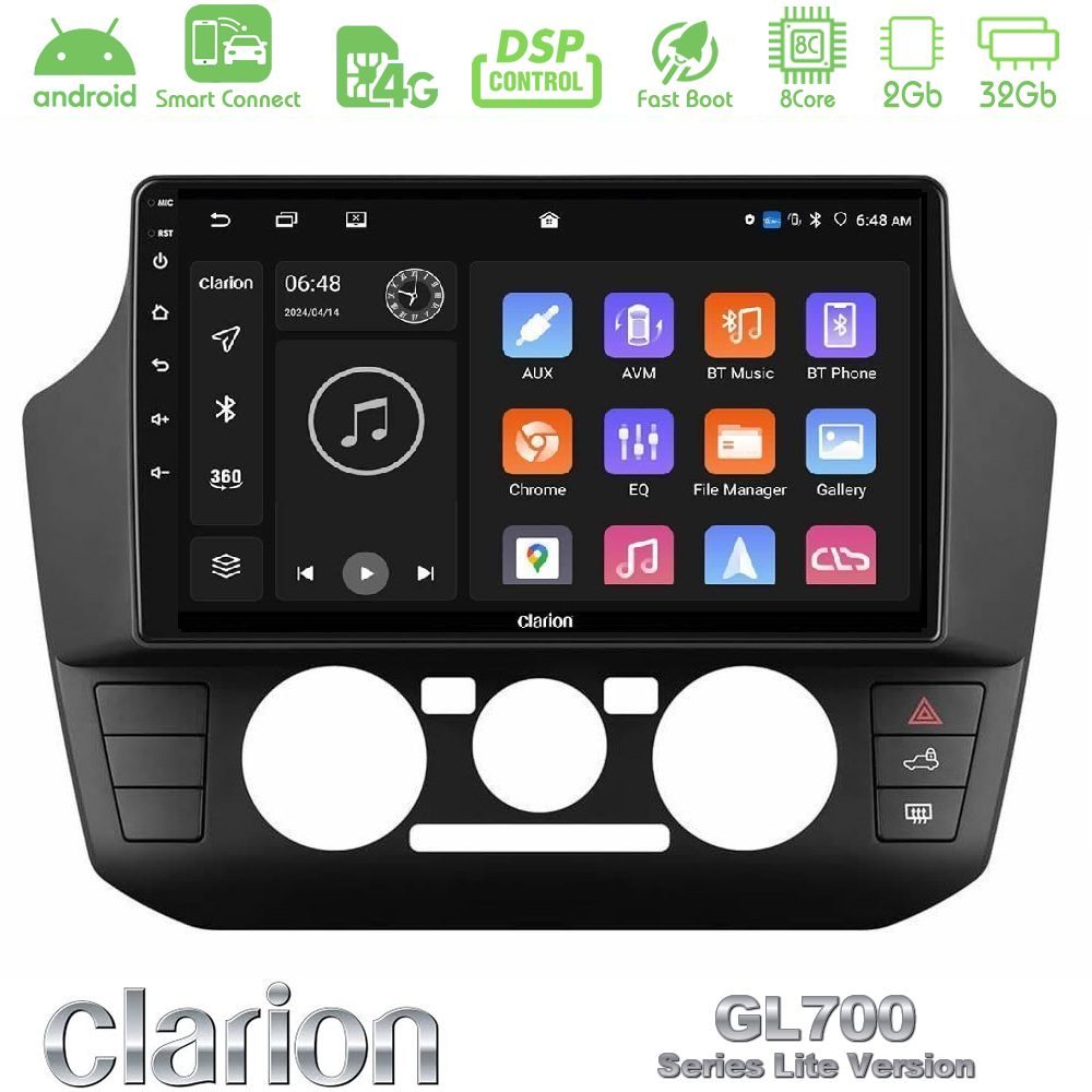 Clarion GL700 Lite Series 8Core Android ClarionOS 2+32GB VW Up/Skoda Citigo/Seat Mii Navigation Multimedia Tablet 9" Με Carplay & Android Auto