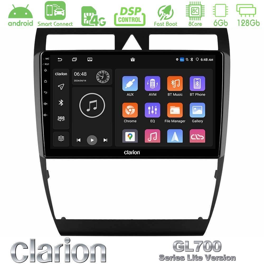 Clarion GL700 Lite Series 8Core Android ClarionOS 6+128GB Audi A6 (C5) 1997-2004 Navigation Multimedia Tablet 9" Με Carplay & Android Auto