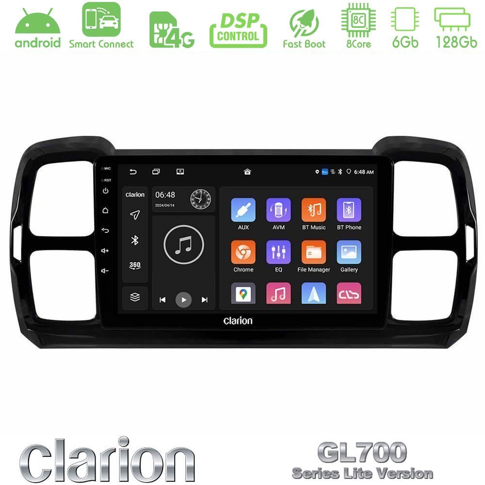 Clarion GL700 Lite Series Citroen DS5 Aircross 2017-2021 8Core Android ClarionOS 6+128GB Navigation Multimedia Tablet 9" Με Carplay & Android Auto Με Carplay & Android Auto