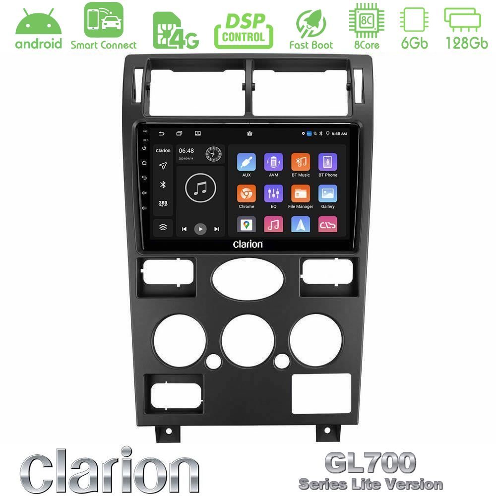 Clarion GL700 Lite Series 8Core Android ClarionOS 6+128GB Ford Mondeo 2001-2004 Navigation Multimedia Tablet 9" Με Carplay & Android Auto
