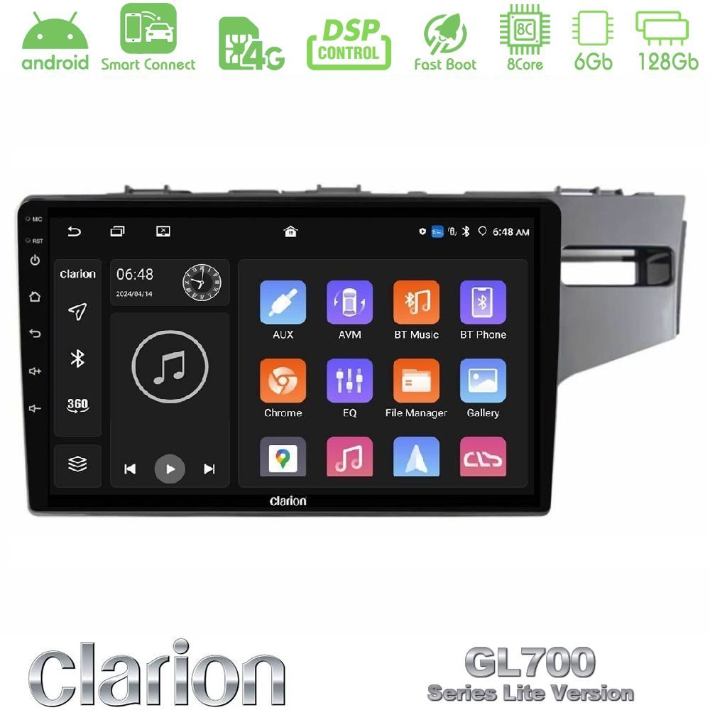 Clarion GL700 Lite Series 8Core Android ClarionOS 6+128GB Honda Jazz 2013-2020 RHD Navigation Multimedia Tablet 9" Με Carplay & Android Auto