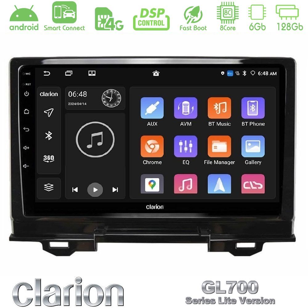 Clarion GL700 Lite Series 8Core Android ClarionOS 6+128GB Honda HR-V 2021-> Navigation Multimedia Tablet 9" Με Carplay & Android Auto