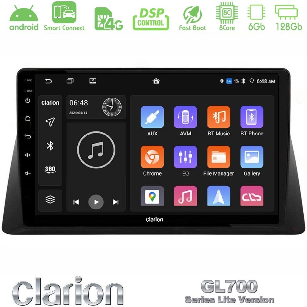 Clarion GL700 Lite Series Honda WR-V 2024-> 8Core Android ClarionOS 6+128GB Navigation Multimedia Tablet 10" Με Carplay & Android Auto Με Carplay & Android Auto