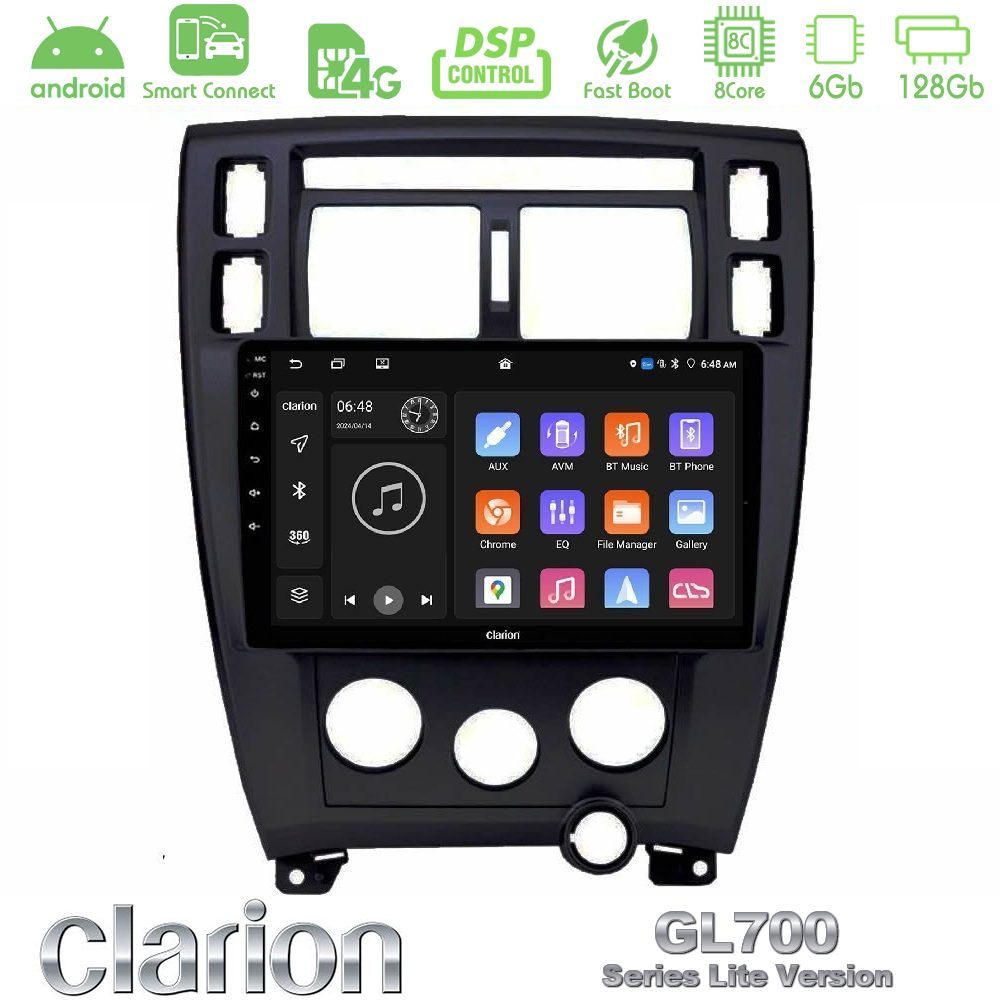 Clarion GL700 Lite Series Hyundai Tucson 2006 – 2013 8Core Android ClarionOS 6+128GB Navigation Multimedia Tablet 10" Με Carplay & Android Auto Με Carplay & Android Auto