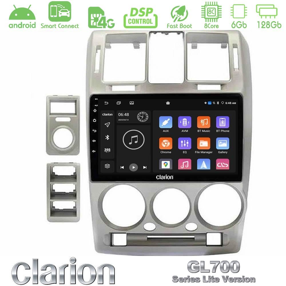 Clarion GL700 Lite Series Hyundai Getz 2002-2009 8Core Android ClarionOS 6+128GB Navigation Multimedia Tablet 9" Με Carplay & Android Auto Με Carplay & Android Auto