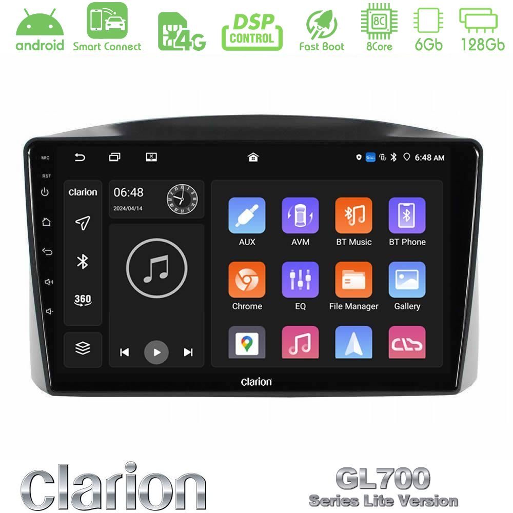 Clarion GL700 Lite Series Jeep Grand Cherokee 2005-2007 8Core Android ClarionOS 6+128GB Navigation Multimedia Tablet 10" Με Carplay & Android Auto Με Carplay & Android Auto