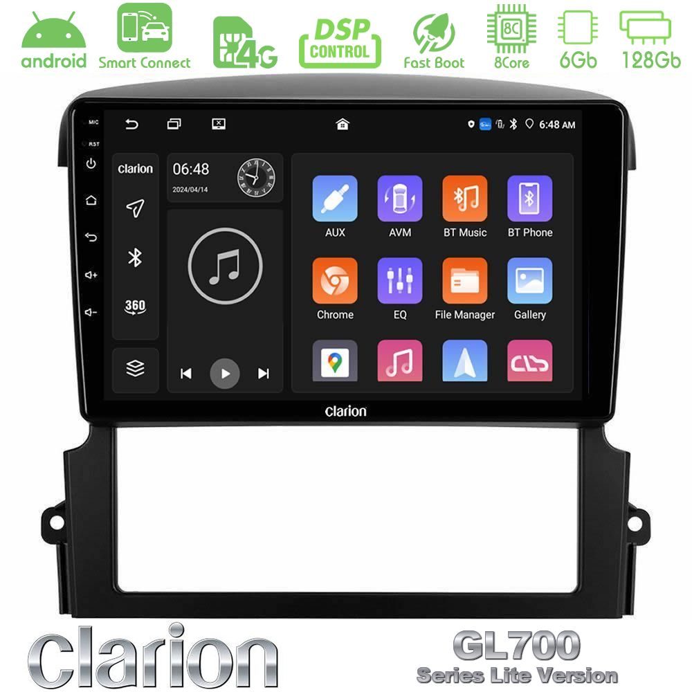 Clarion GL700 Lite Series 8Core Android ClarionOS 6+128GB Kia Sorento Navigation Multimedia Tablet 9" Με Carplay & Android Auto
