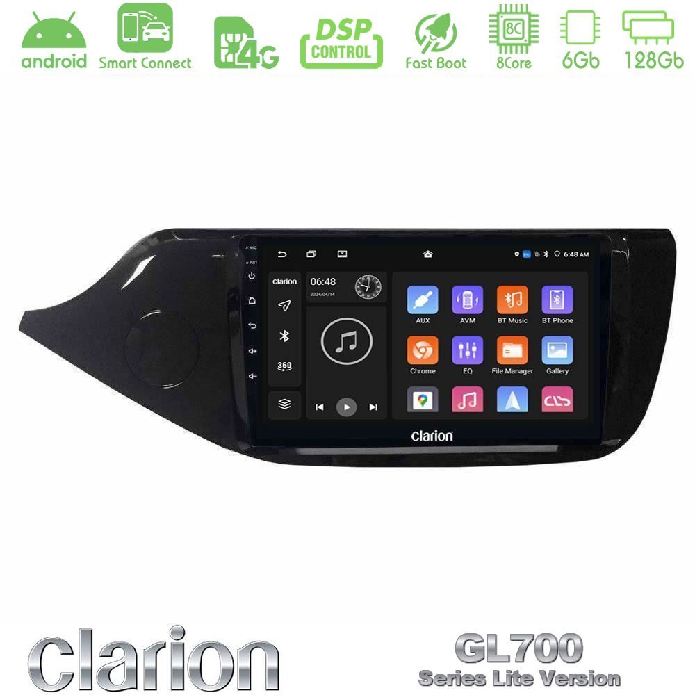 Clarion GL700 Lite Series 8Core Android ClarionOS 6+128GB Kia Ceed 2013-2017 Navigation Multimedia Tablet 9" Με Carplay & Android Auto