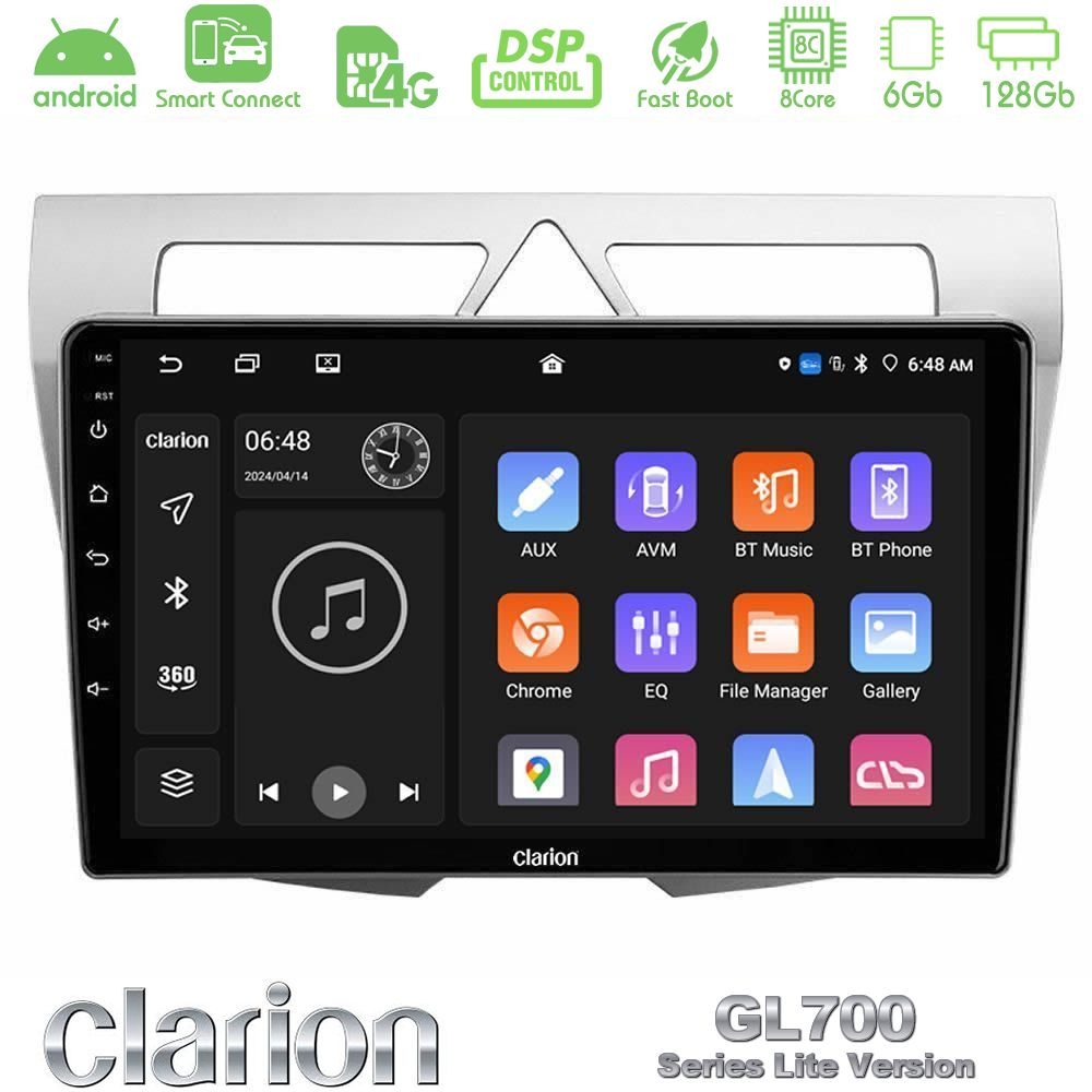 Clarion GL700 Lite Series 8Core Android ClarionOS 6+128GB Kia Picanto Navigation Multimedia Tablet 9" Με Carplay & Android Auto