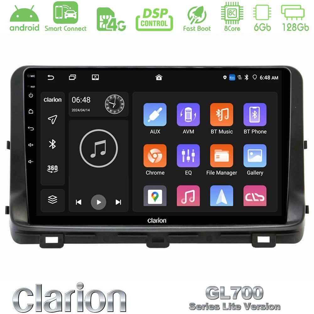 Clarion GL700 Lite Series 8Core Android ClarionOS 6+128GB Kia Ceed 2018-2023 Navigation Multimedia Tablet 10" Με Carplay & Android Auto