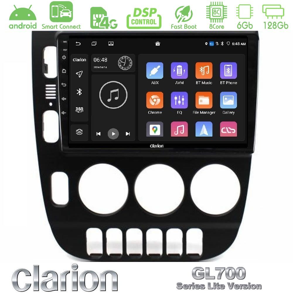 Clarion GL700 Lite Series 8Core Android ClarionOS 6+128GB Mercedes ML Class (W163) 1998-2005 Navigation Multimedia Tablet 9" Με Carplay & Android Auto