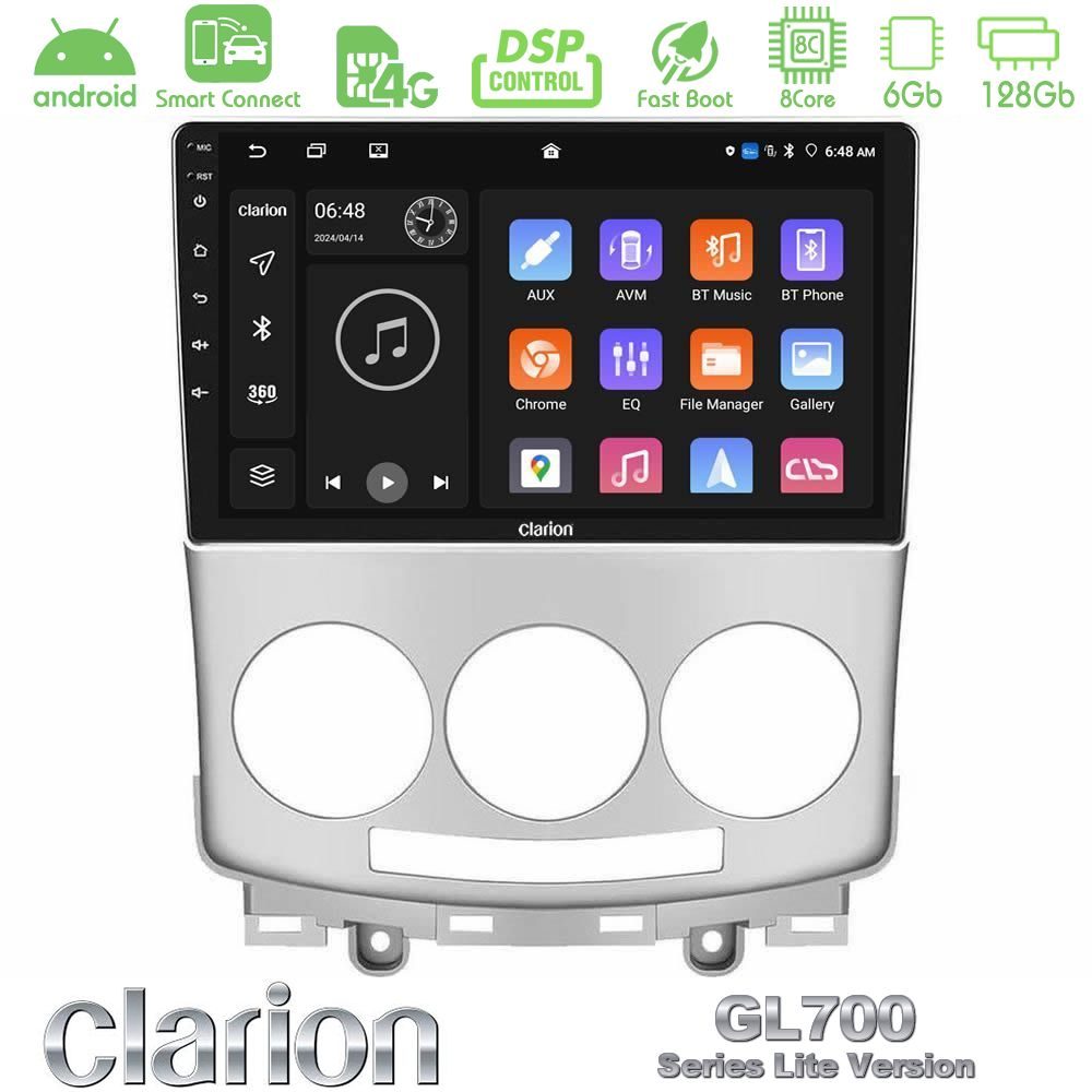 Clarion GL700 Lite Series Mazda 5 2004-2010 8Core Android ClarionOS 6+128GB Navigation Multimedia Tablet 9" Με Carplay & Android Auto