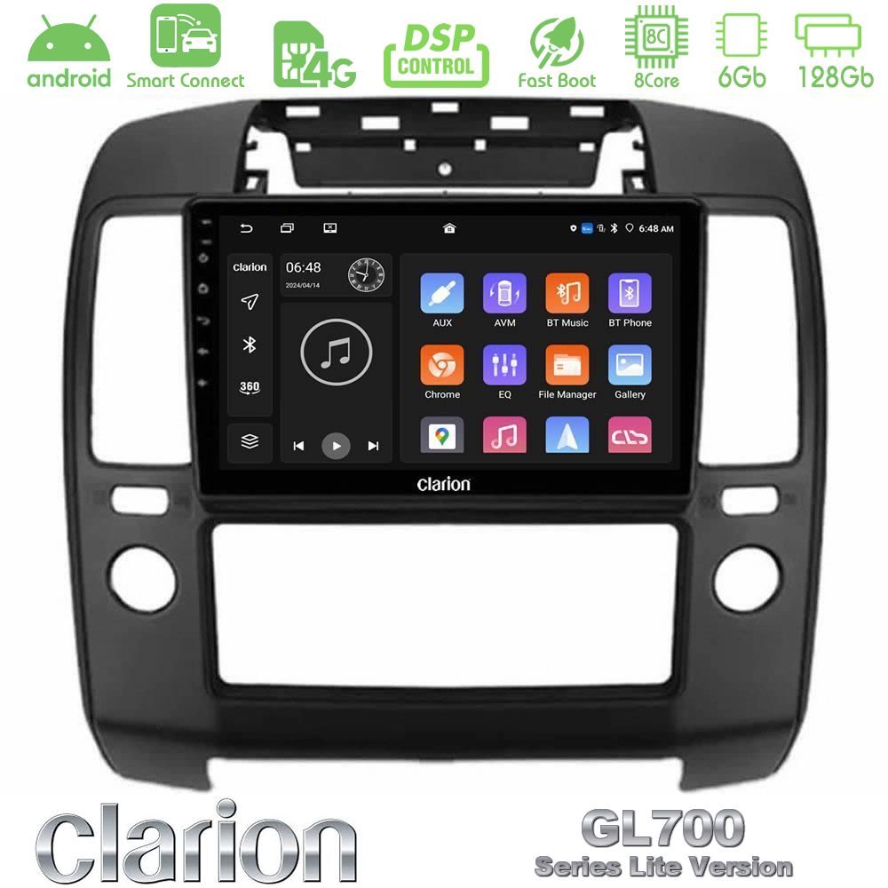 Clarion GL700 Lite Series 8Core Android ClarionOS 6+128GB Nissan Navara Navigation Multimedia Tablet 9" Με Carplay & Android Auto