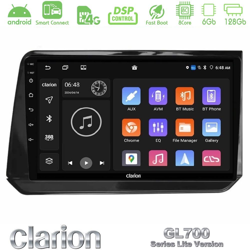 Clarion GL700 Lite Series 8Core Android ClarionOS 6+128GB Nissan Note 2021-2026 RHD Navigation Multimedia Tablet 10" Με Carplay & Android Auto