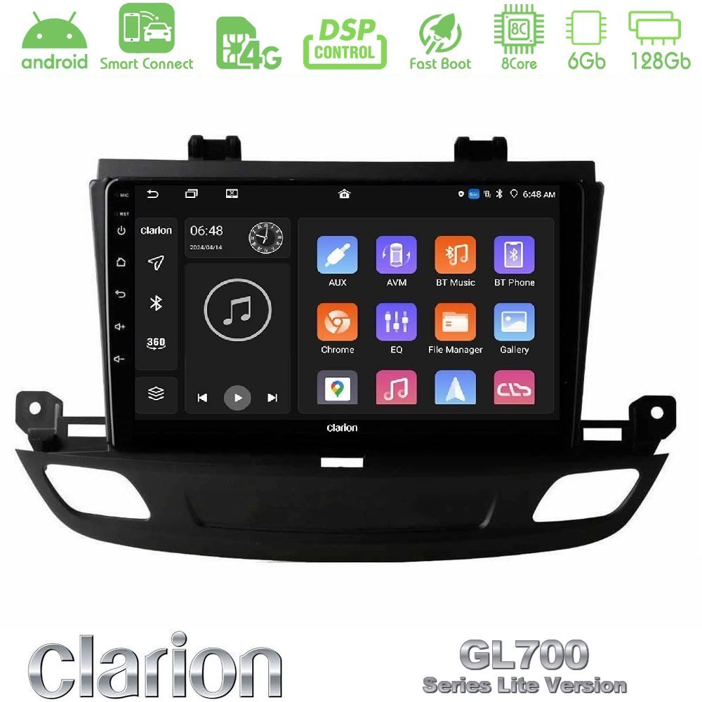Clarion GL700 Lite Series 8Core Android ClarionOS 6+128GB Opel Insignia 2 2017-2020 Navigation Multimedia Tablet 9" Με Carplay & Android Auto