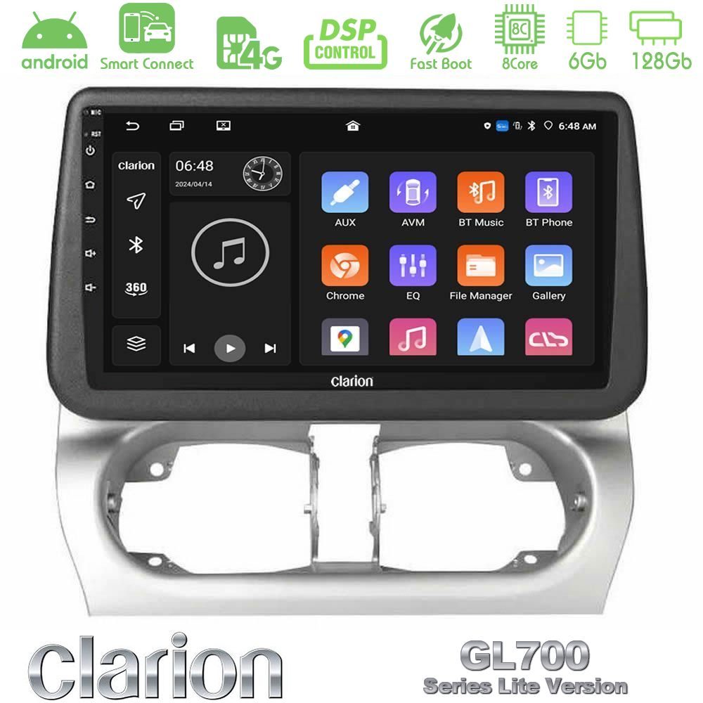 Clarion GL700 Lite Series Opel Corsa C/Combo C 8Core Android ClarionOS 6+128GB Navigation Multimedia Tablet 9" Με Carplay & Android Auto