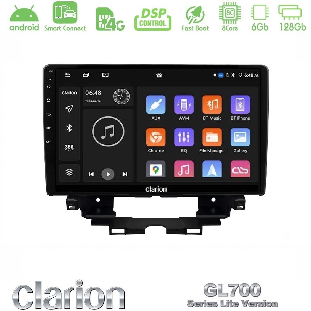 Clarion GL700 Lite Series 8Core Android ClarionOS 6+128GB Renault Kangoo / Nissan Townstar 2022-> Navigation Multimedia Tablet 10" Με Carplay & Android Auto