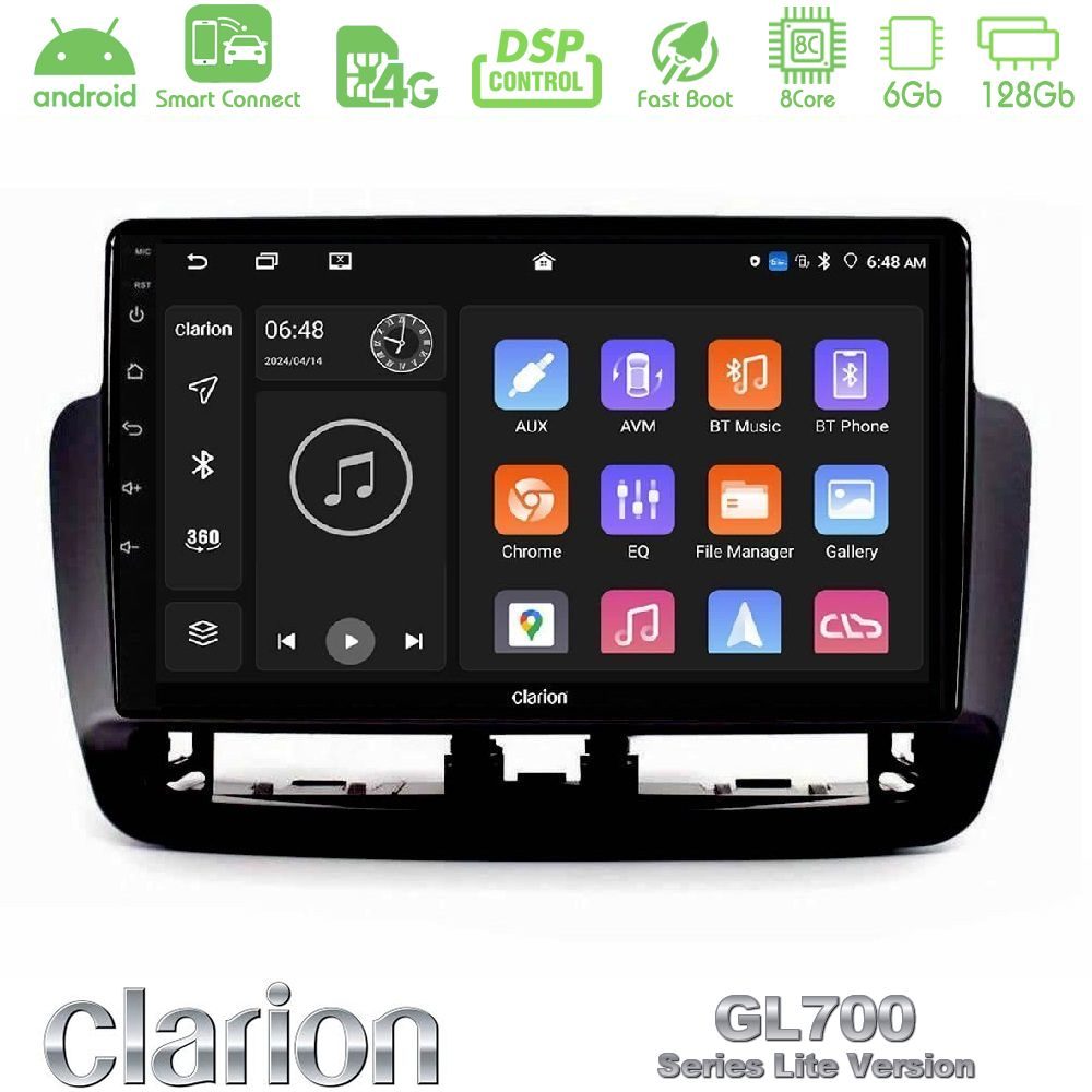 Clarion GL700 Lite Series 8Core Android ClarionOS 6+128GB Seat Ibiza 2012-2015 Navigation Multimedia Tablet 9" Με Carplay & Android Auto