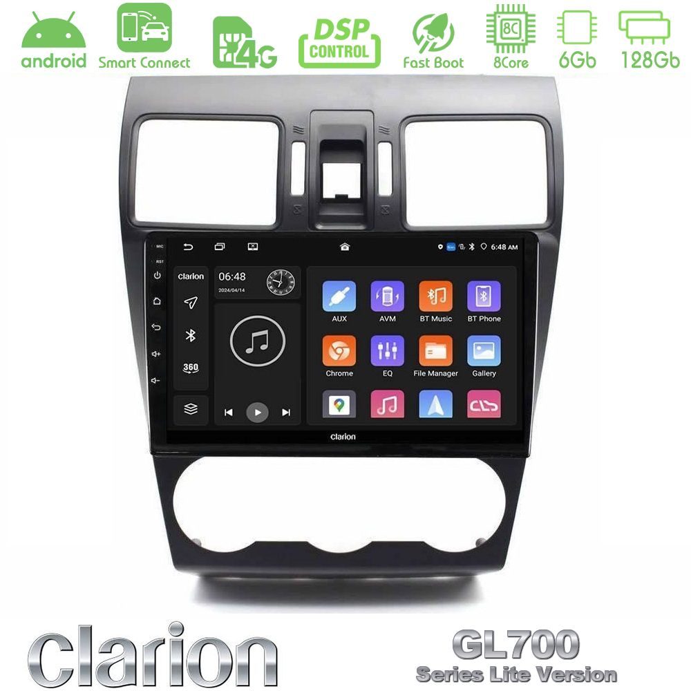Clarion GL700 Lite Series 8Core Android ClarionOS 6+128GB Subaru Forester 2015-2018 Navigation Multimedia Tablet 9" Με Carplay & Android Auto