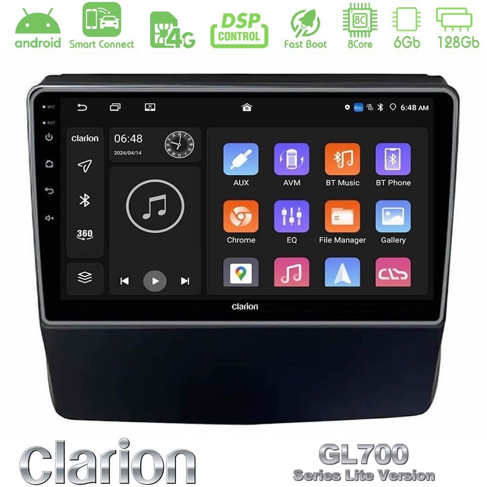 Clarion GL700 Lite Series 8Core Android ClarionOS 6+128GB Subaru Forester/Impreza 2018-2021 Navigation Multimedia Tablet 9" Με Carplay & Android Auto