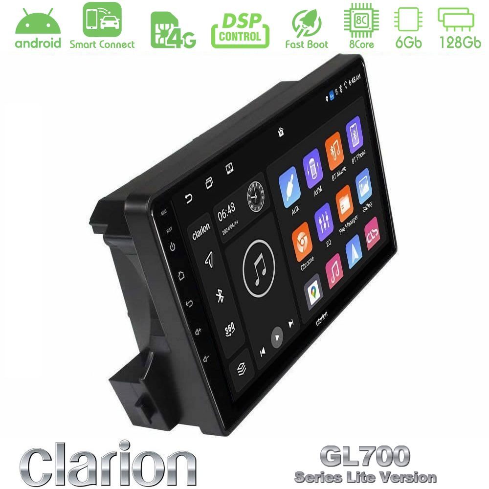 Clarion GL700 Lite Series 8Core Android ClarionOS 6+128GB Ssangyong Actyon/Kyron 2005-2014 Navigation Multimedia Tablet 9" Με Carplay & Android Auto