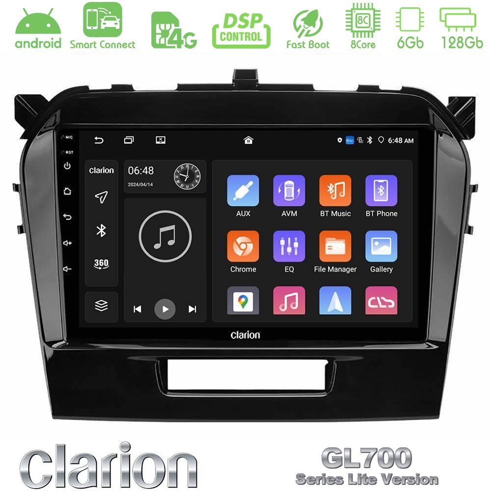 Clarion GL700 Lite Series 8Core Android ClarionOS 6+128GB Suzuki Vitara 2015-2024 Navigation Multimedia Tablet 9" Με Carplay & Android Auto