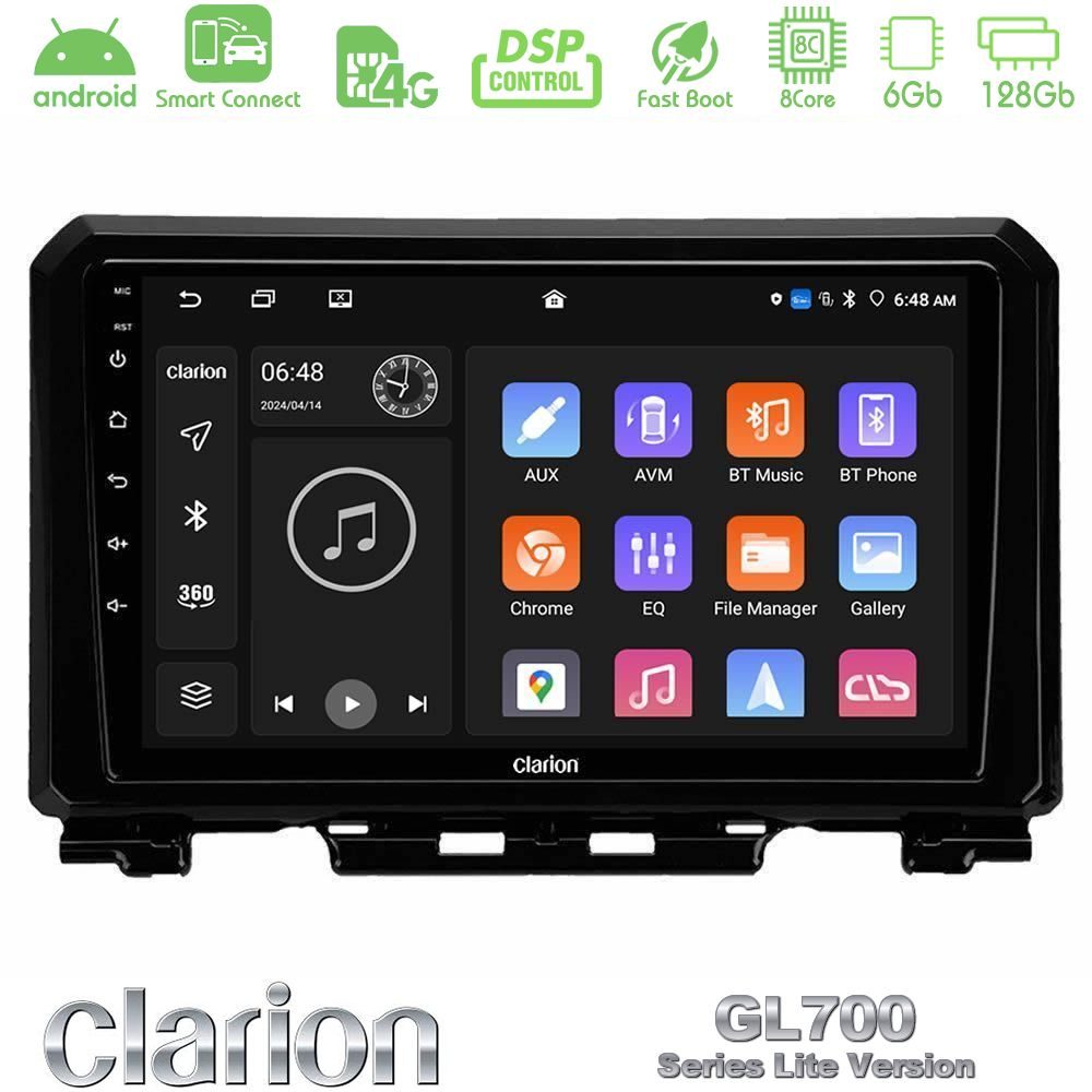 Clarion GL700 Lite Series 8Core Android ClarionOS 6+128GB Suzuki Jimny 2018-2022 Navigation Multimedia Tablet 9" Με Carplay & Android Auto