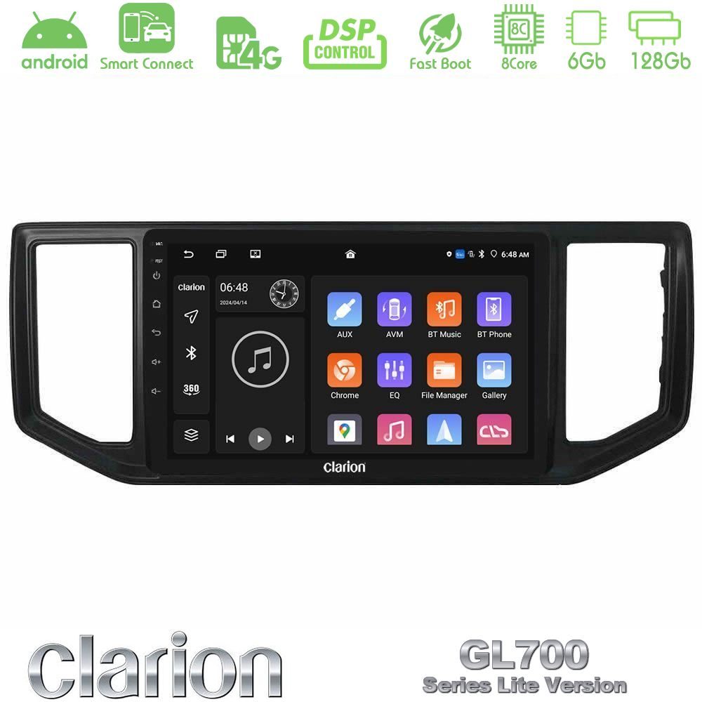 Clarion GL700 Lite Series 8Core Android ClarionOS 6+128GB VW Amarok 2017-2022 Navigation Multimedia Tablet 9" Με Carplay & Android Auto