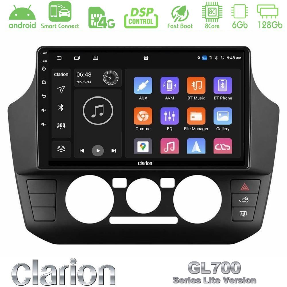 Clarion GL700 Lite Series 8Core Android ClarionOS 6+128GB VW Up/Skoda Citigo/Seat Mii Navigation Multimedia Tablet 9" Με Carplay & Android Auto