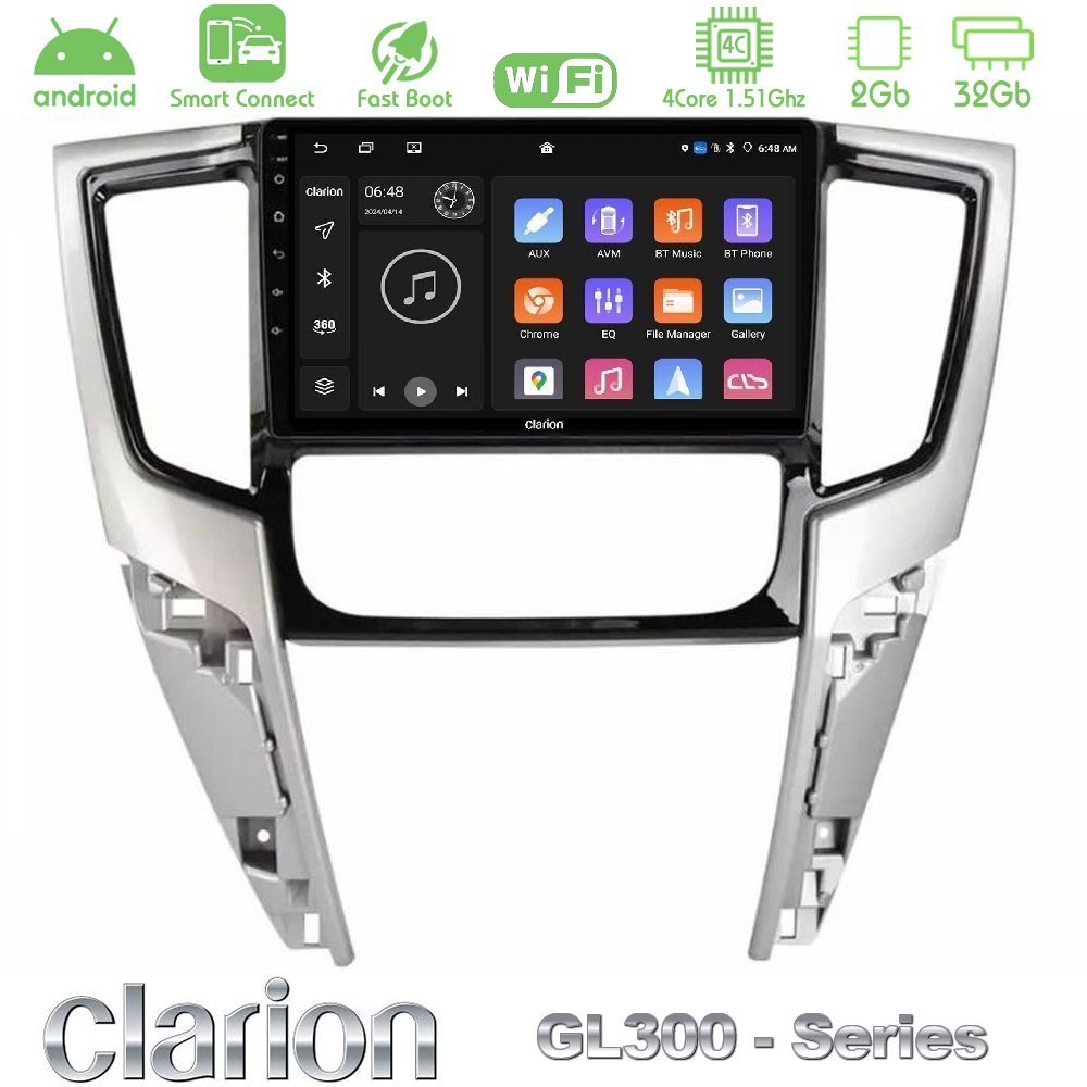 Clarion GL300 Series 4Core Android ClarionOS 2+32GB Mitsubishi L200 2019-2023 Navigation Multimedia Tablet 9" Με Carplay & Android Auto