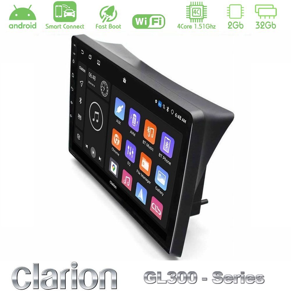 Clarion GL300 Series 4Core Android ClarionOS 2+32GB Opel Vivaro/Renault Trafic/Nissan Primastar Navigation Multimedia Tablet 10" Με Carplay & Android Auto